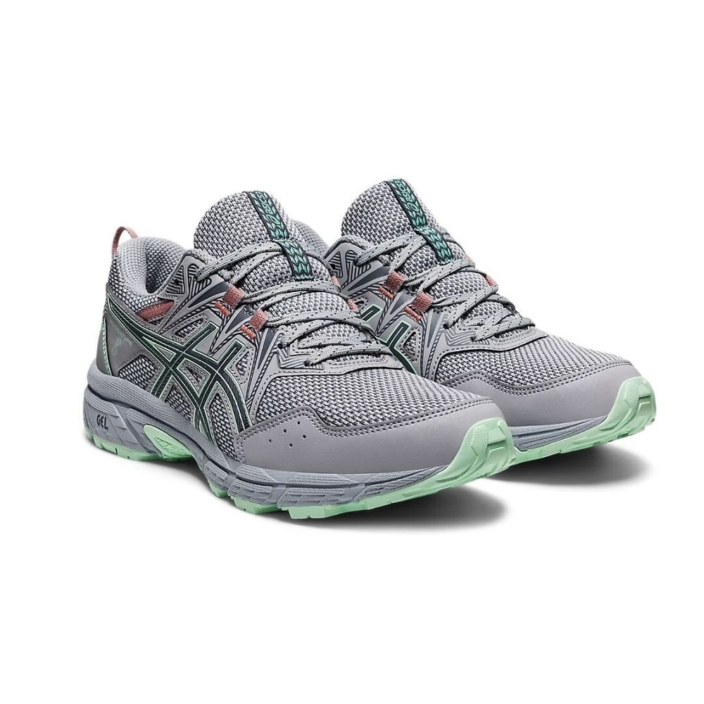 Asics Gel-Venture‎ 8 Womens Trail Running Shoes Size 7 WIDE Gray & Pink